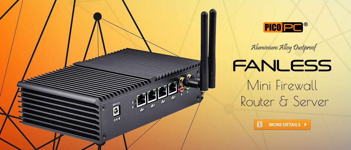 Intel® 3215U 4 LAN 1 COM HD WiFi 4G Fanless Firewall Router