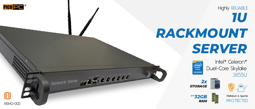 Intel 3855U 6 LAN 1 COM WiFi 4G Firewall 1U Rackmount Server