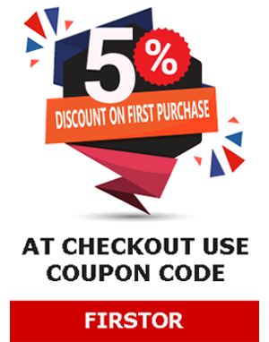 5% Discount on First Purchase, use coupon code FIRSTOR at checkout