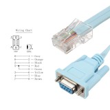 1.8m Cisco Compatible RS232 DB9F COM to RJ45 Console Cable-ABHO-034