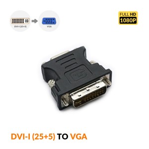 DVI-I (24+5) Male to VGA HD15 Female Adapter 1080P-DSEL-009