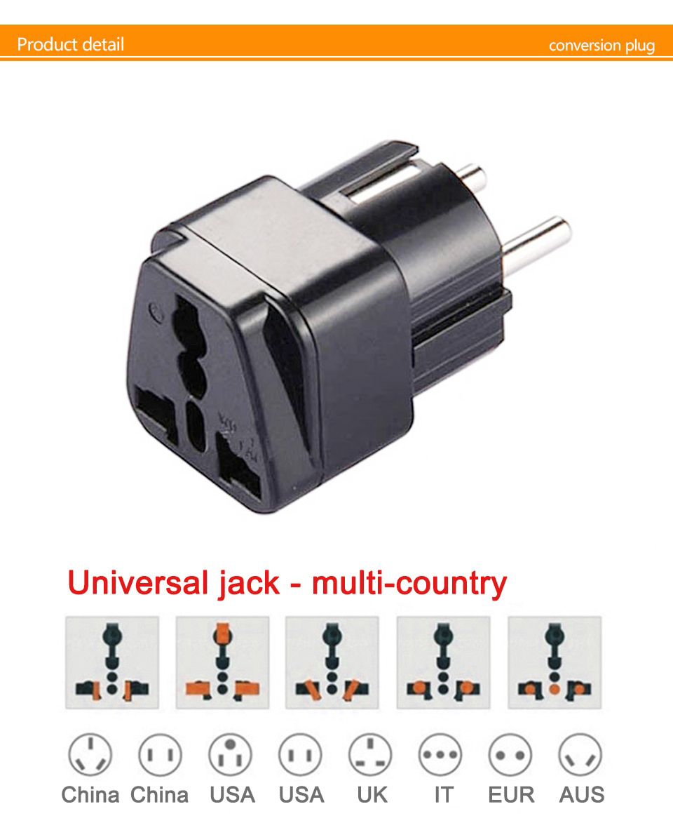 EU Travel AC Power Adapter Plug - EPEL-009 | Image