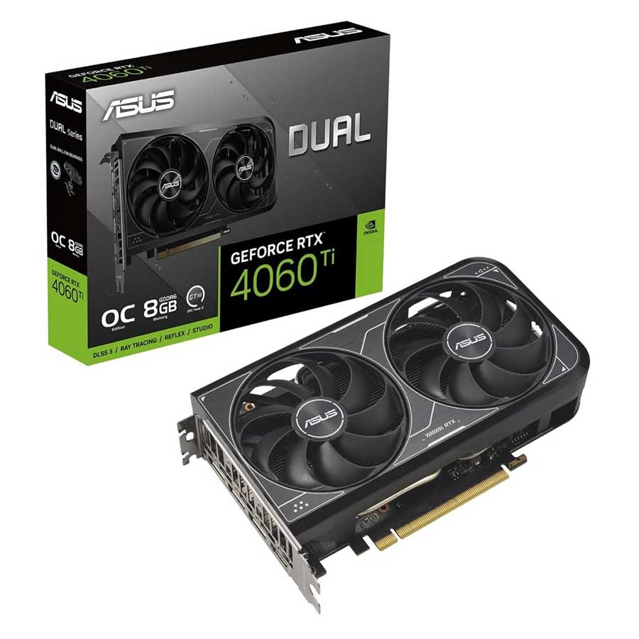 ASUS Dual GeForce RTX™ 4060 Ti V2 OC 8GB GDDR6 PCIe 4.0 4x Displays Graphics Card
