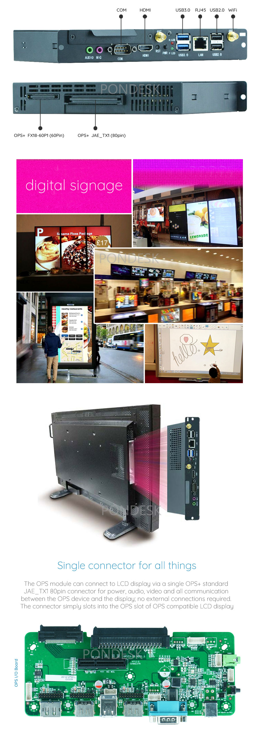 Intel® i5-7300U 4K HD OPS Multi-Media Digital Signage Player - MNHO-060 | Image