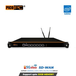 Intel® 5205U 6 LAN 1 COM 4G/5G Firewall 1U Rackmount Server