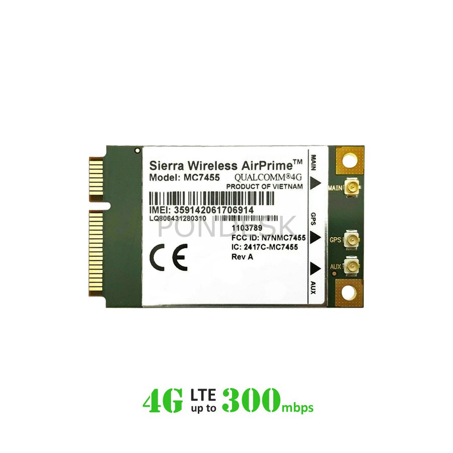 Sierra Wireless AirPrime MC7455 LTE Cat 6 4G LTE PCIe Module