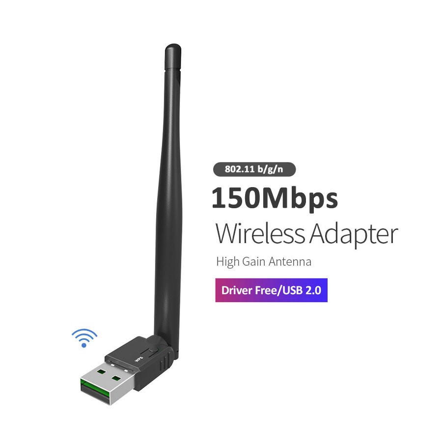 802.11 b/g/n 150Mbps 2.4GHz USB WiFi Wireless Adapter