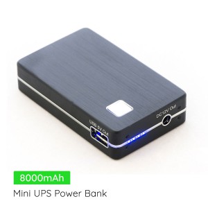 DC 12V 5V Compact Rechargeable 8000mAh Mini UPS Power Bank-PBEL-003