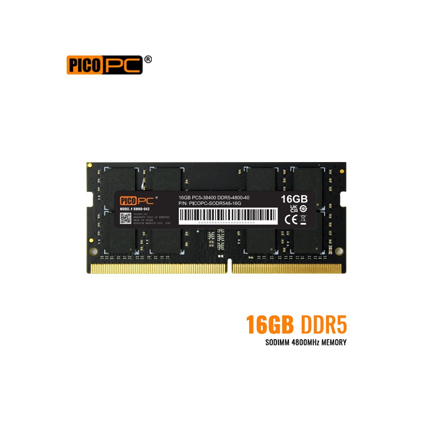 PICOPC 16GB DDR5 SODIMM Non-ECC 4800MHz Laptop Memory
