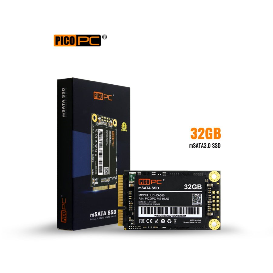 PICOPC 32GB mSATA3.0 SSD 3D NAND Internal Solid State Drive