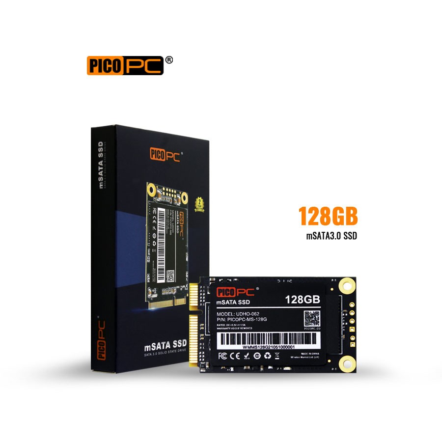 PICOPC 128GB mSATA3.0 SSD 3D NAND Internal Solid State Drive