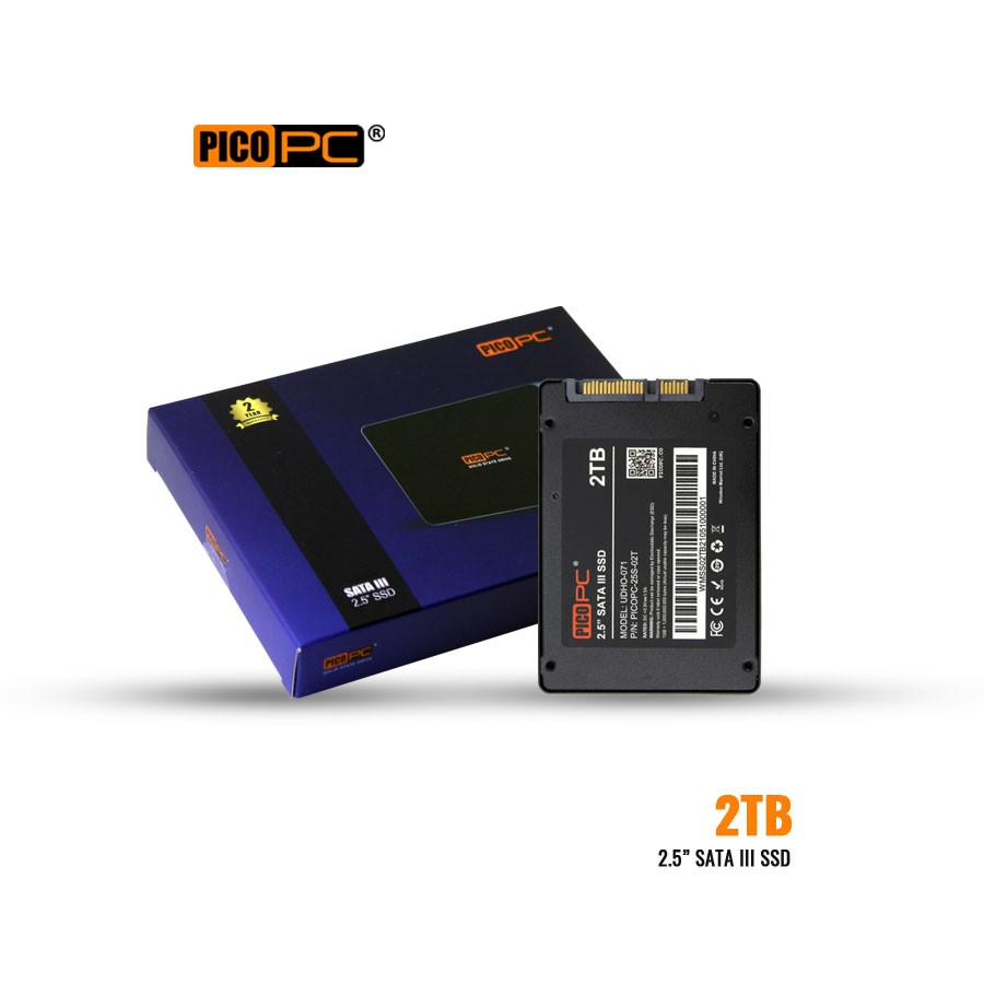 PICOPC 2TB 2.5" SATA 3.0 SSD 3D NAND Solid State Drive