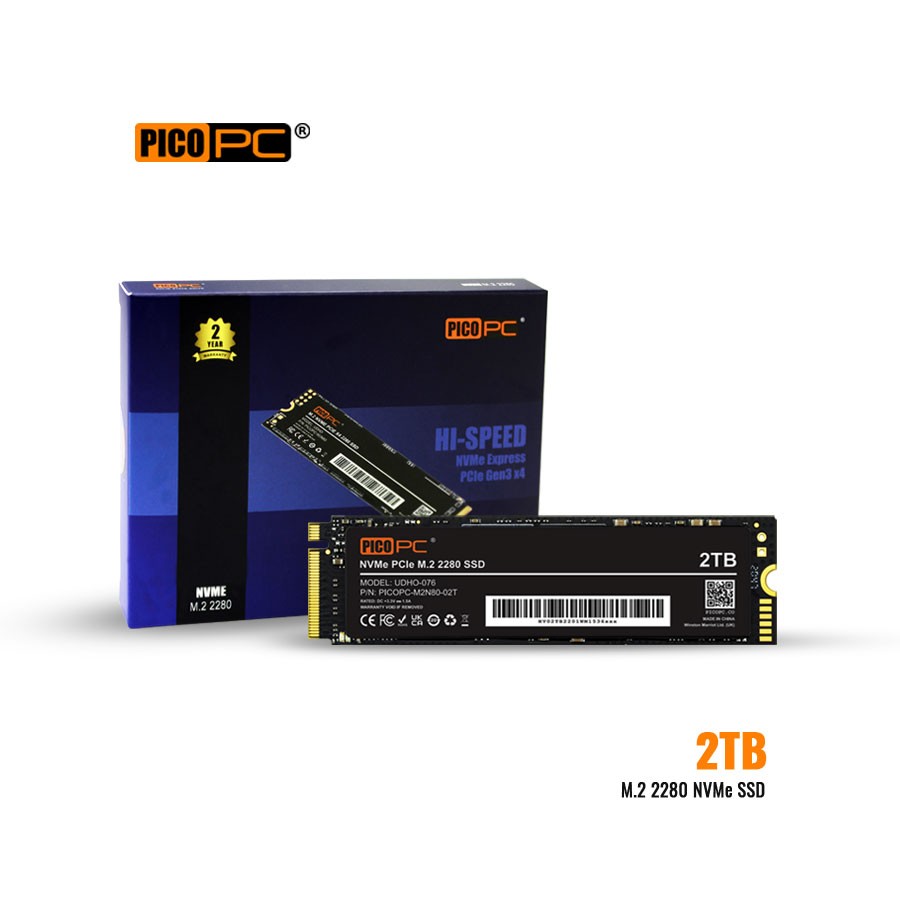 PICOPC 2TB M.2 2280 PCIe X4 NVMe SSD Solid State Drive